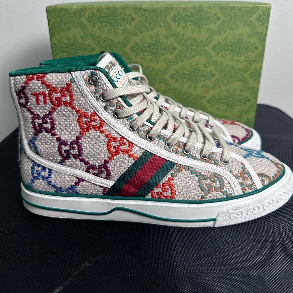 Gucci Beige and Multicolor GG High-Tops
New Men